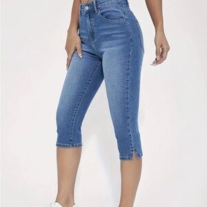 Stretch Capri Jeans
